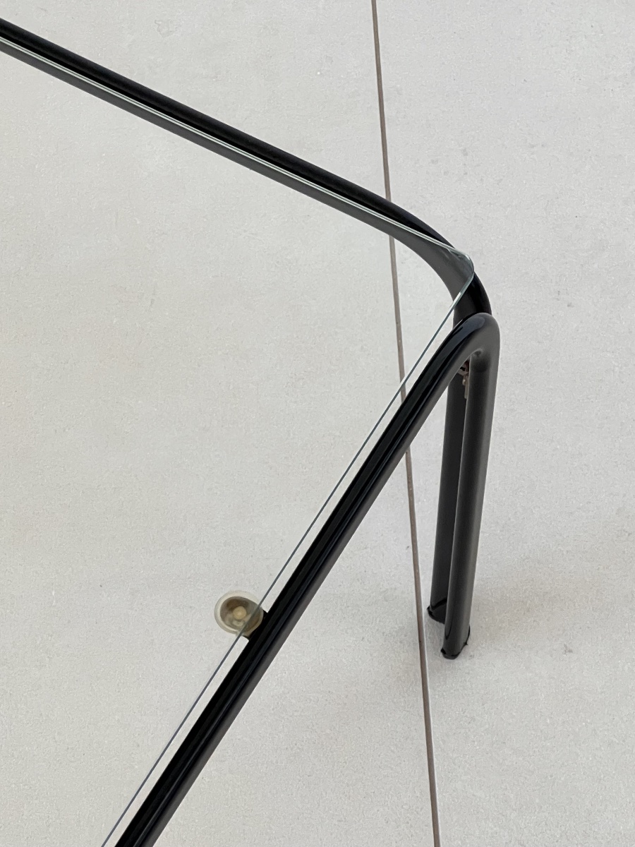 Metal And Glass Coffee Table In The Style Of Gastone Rinaldi, Italy, 1970s-photo-6