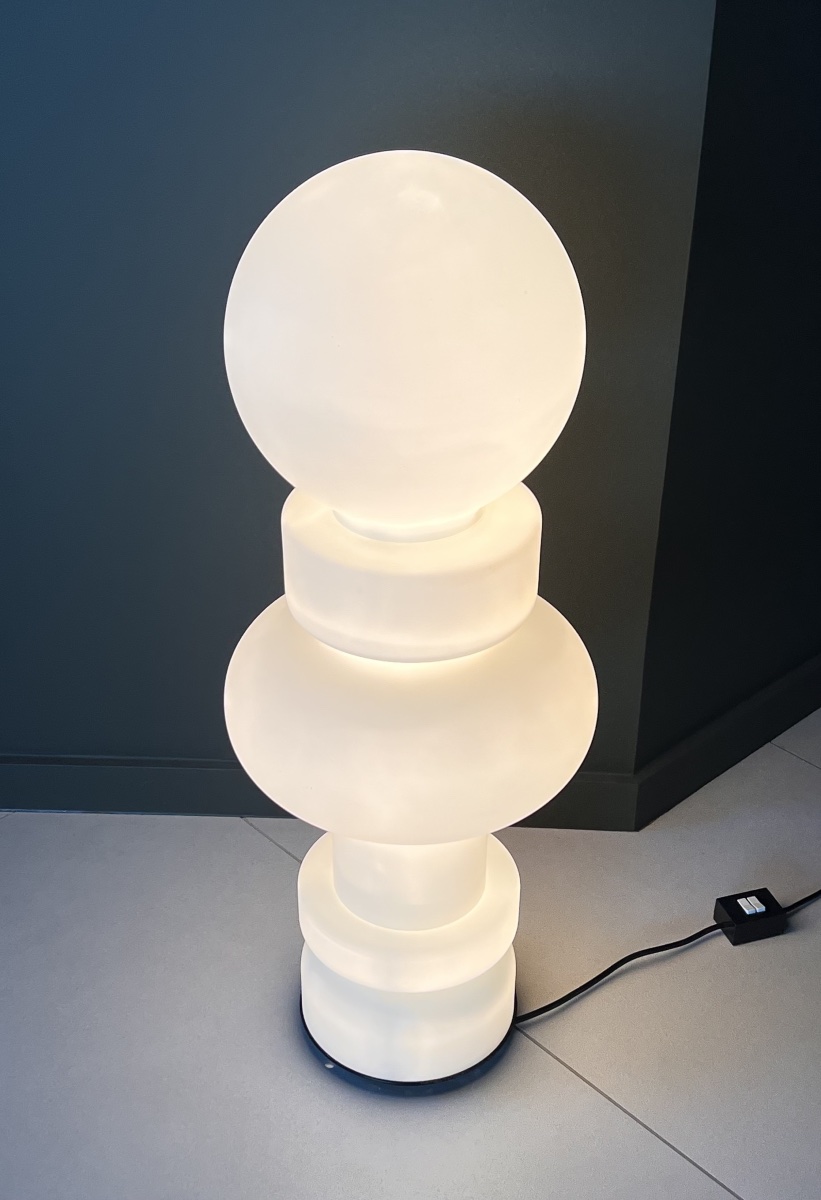 Lampe de sol modèle 2490 RE par Bobo Piccoli pour Fontana Arte, Italie 1968-photo-3