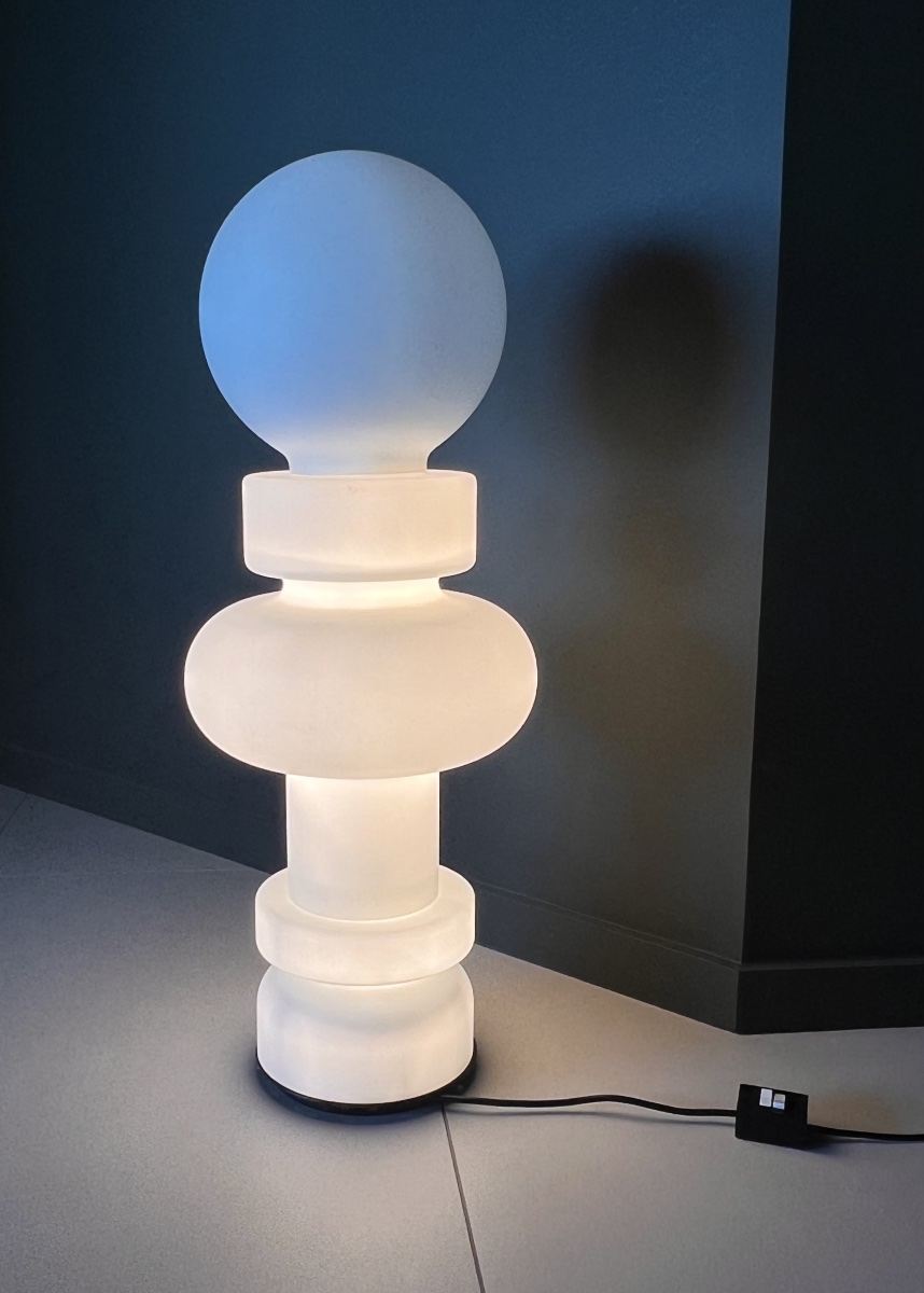 Lampe de sol modèle 2490 RE par Bobo Piccoli pour Fontana Arte, Italie 1968-photo-4