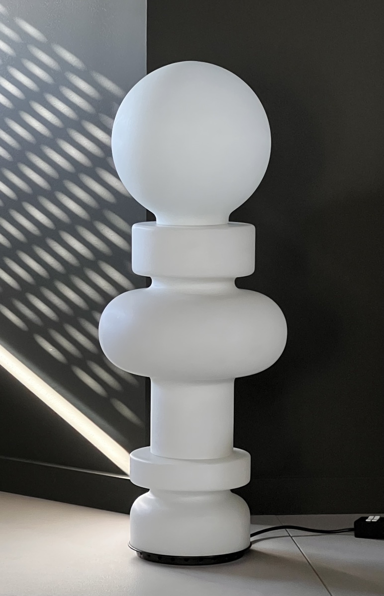 Lampe de sol modèle 2490 RE par Bobo Piccoli pour Fontana Arte, Italie 1968