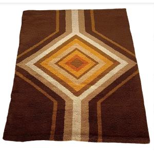 Tapis en laine série Grafik 100 par S. Doege pour Cronwell atelier, Allemagne 70's