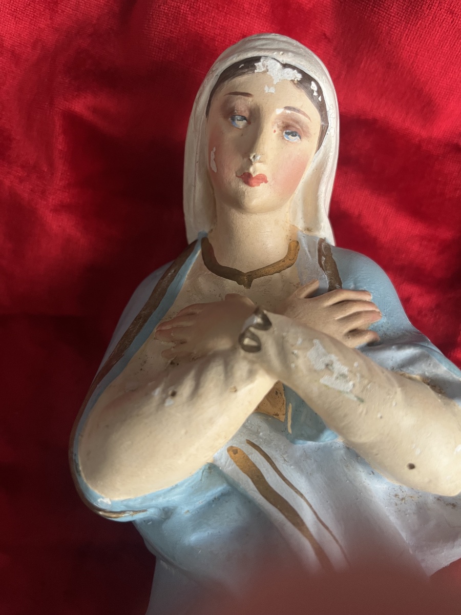 Plaster Nativity Scene Statue Of The Virgin Mary -photo-2