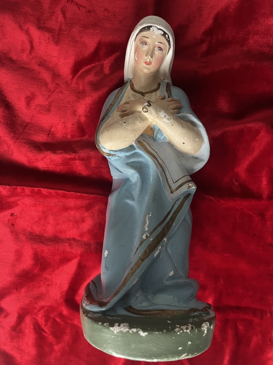 Plaster Nativity Scene Statue Of The Virgin Mary -photo-4