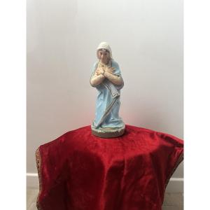 Statue de crèche en plâtre de la Vierge Marie