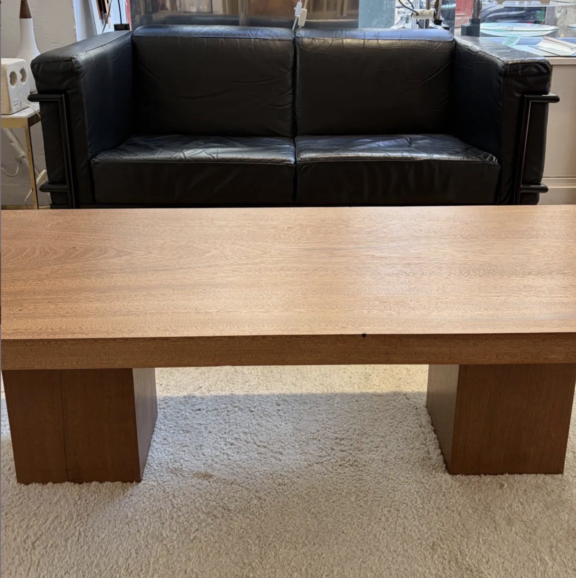 Grand table basse acajou 1970-photo-2