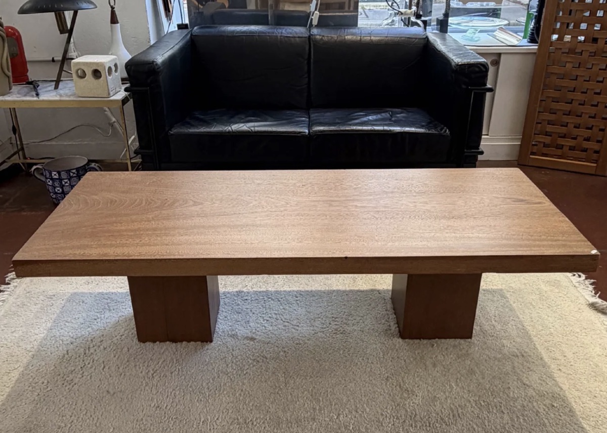 Grand table basse acajou 1970-photo-3