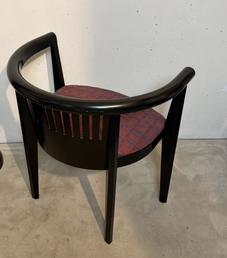 Fauteuil laqué noir-photo-3