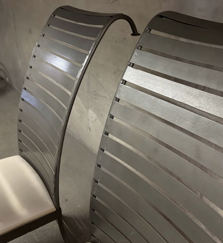 Set Of 4 Steel Chairs, 1980-photo-3