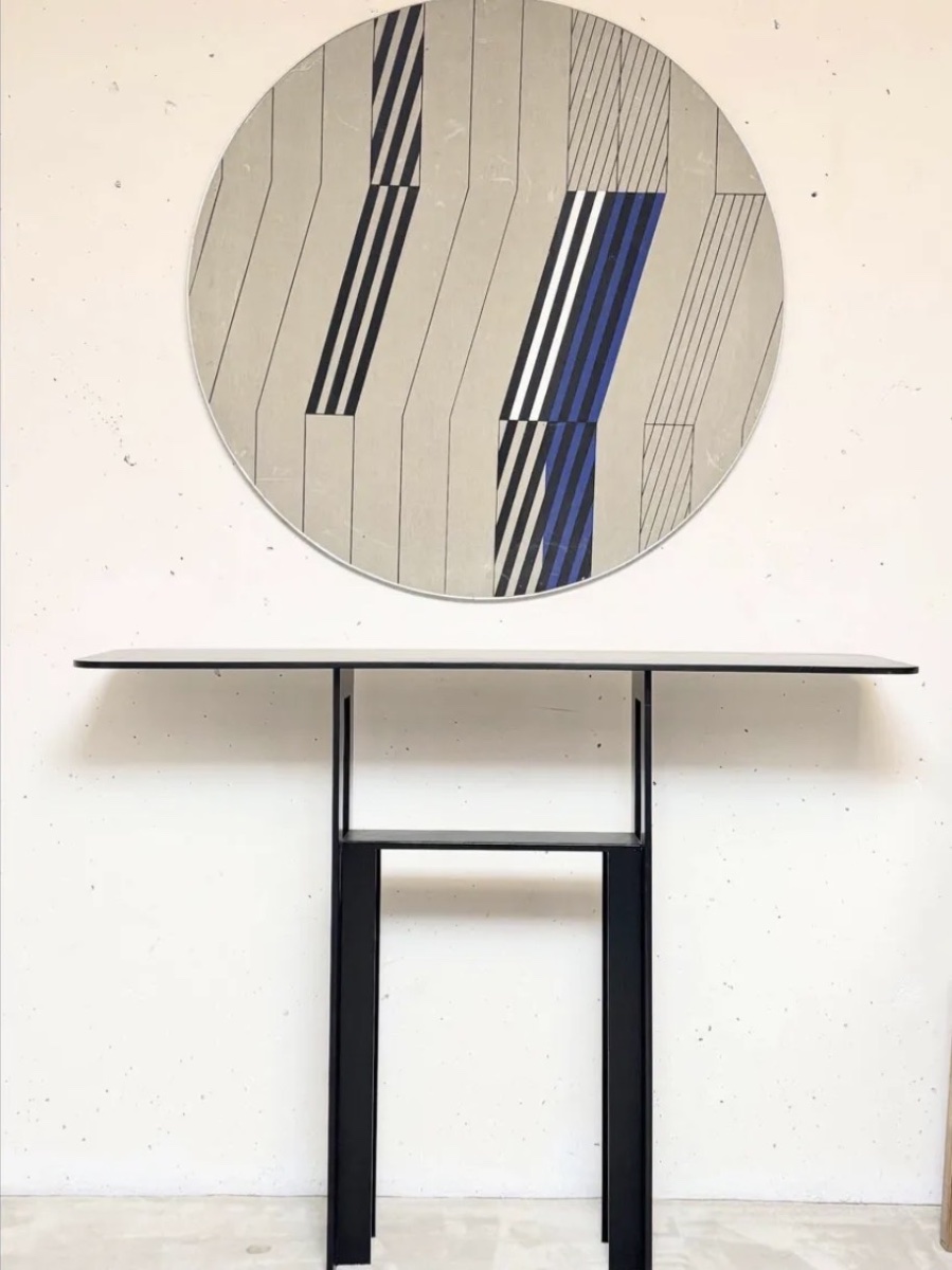 Console acier, Léopold Gest, Protis 1980-photo-2