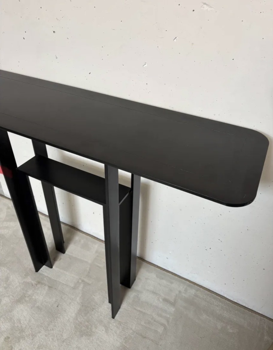 Console acier, Léopold Gest, Protis 1980-photo-4