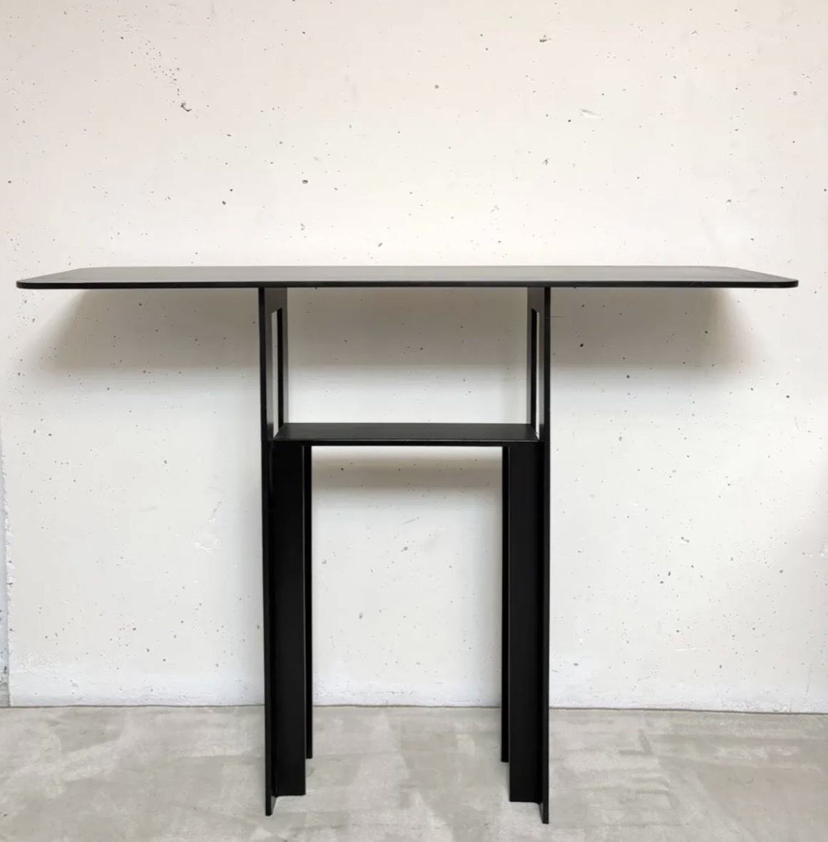 Console acier, Léopold Gest, Protis 1980