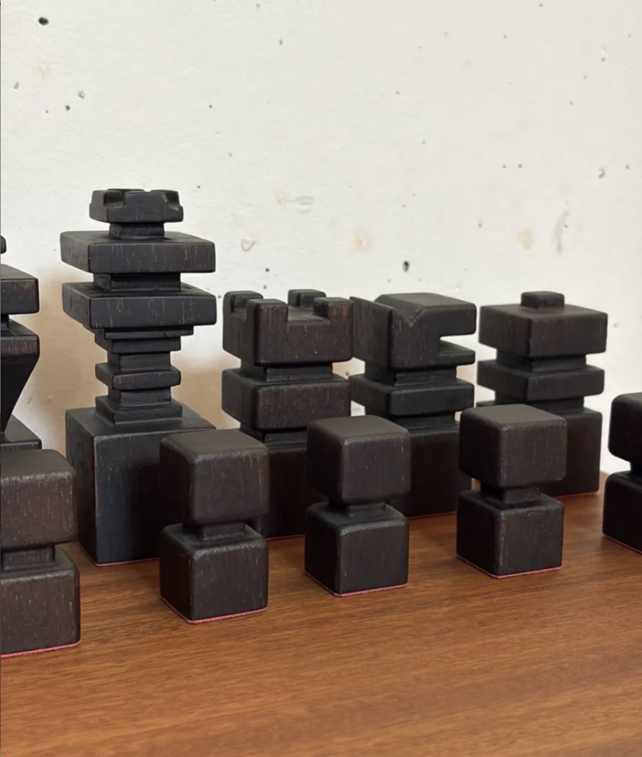 Wooden Chess Set, 1970-photo-1