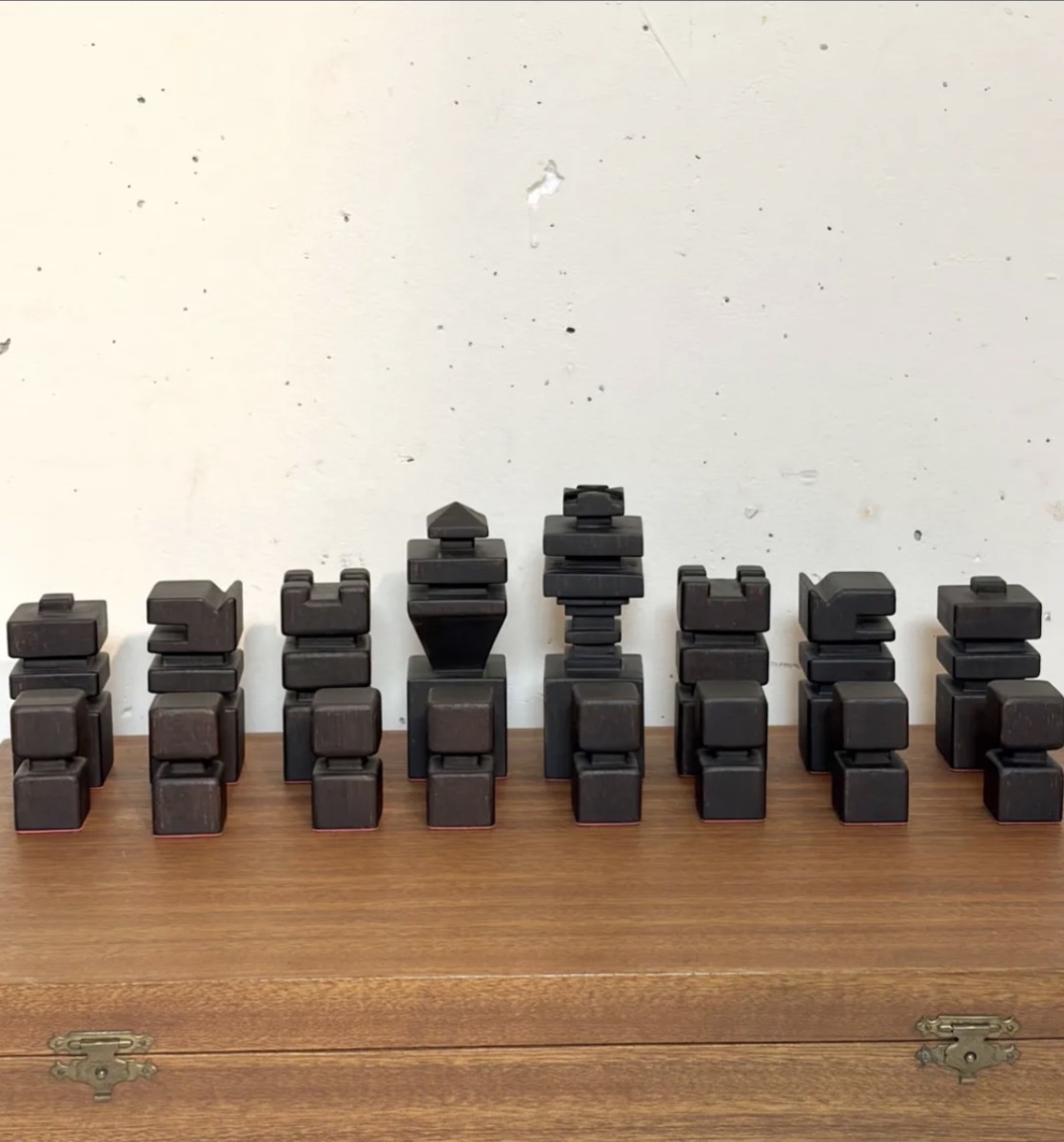 Wooden Chess Set, 1970