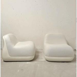 Pair Of Jumbo Armchairs, Alberto Rosselli, Saporiti, 1970