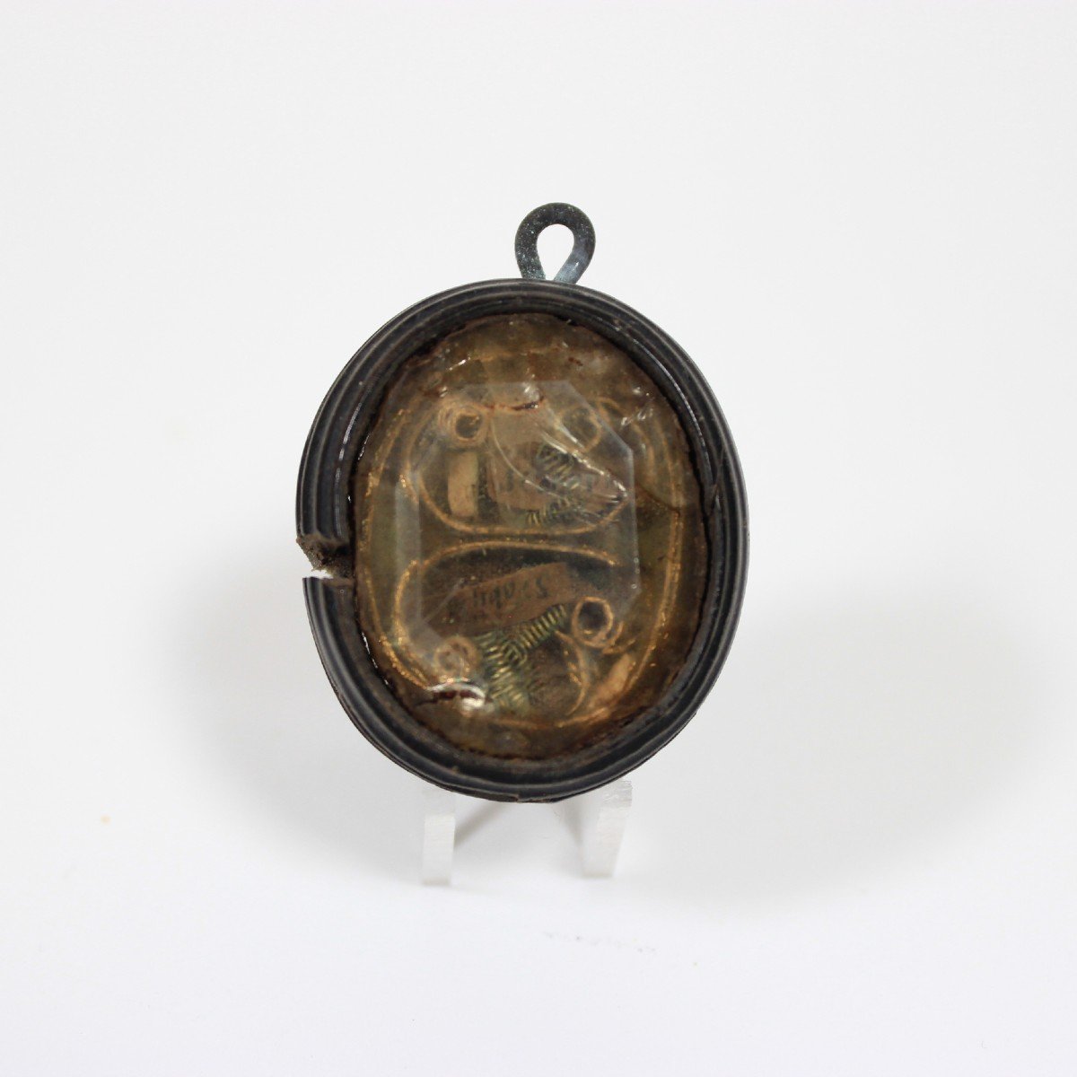 17th Cent. Double Side Reliquary 4 Relics: St Felix, St Fabius + 2 More-photo-3