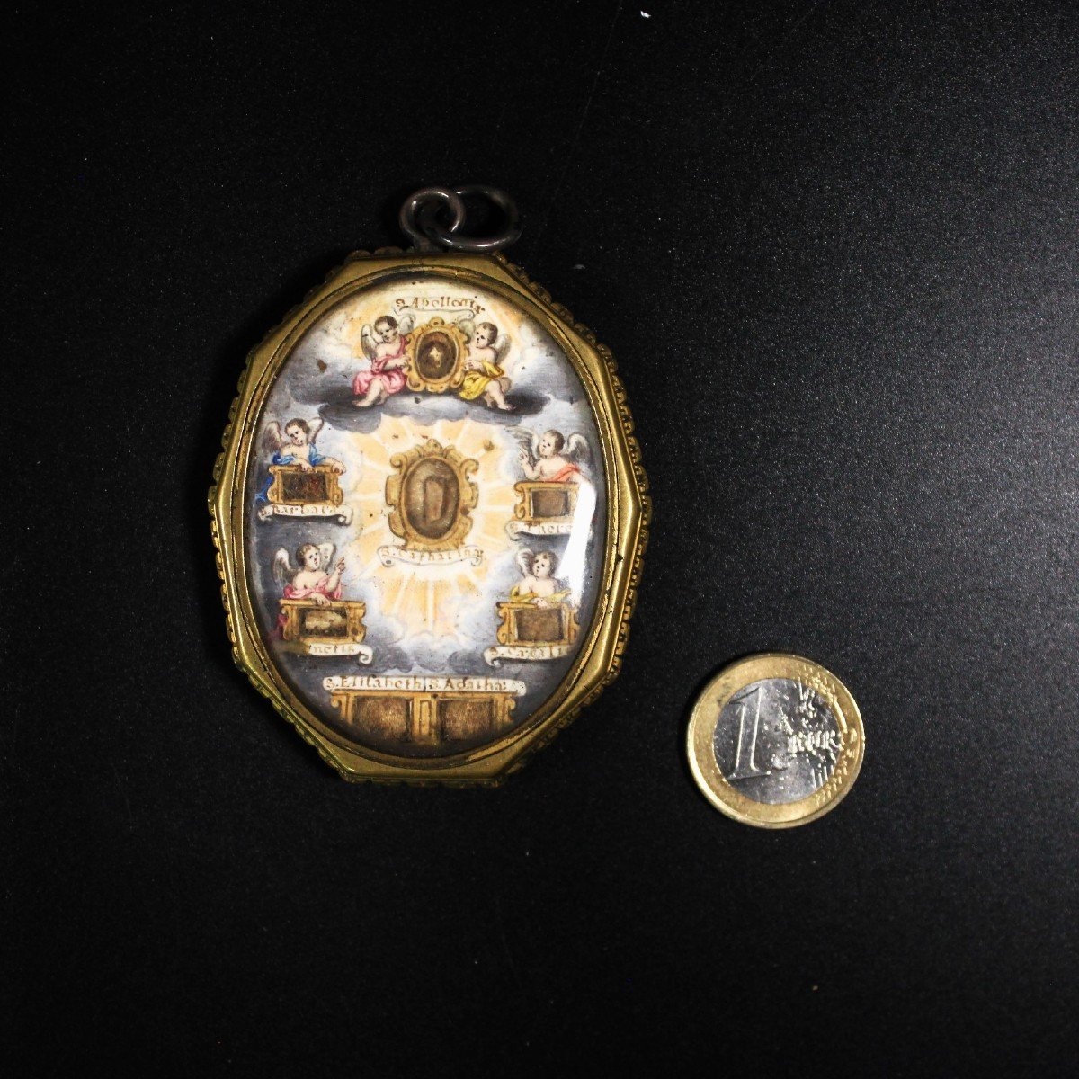 Museum 18th C. Reliquary 16 Relics: True Cross, St Roch, Catherine Alexandria…-photo-4