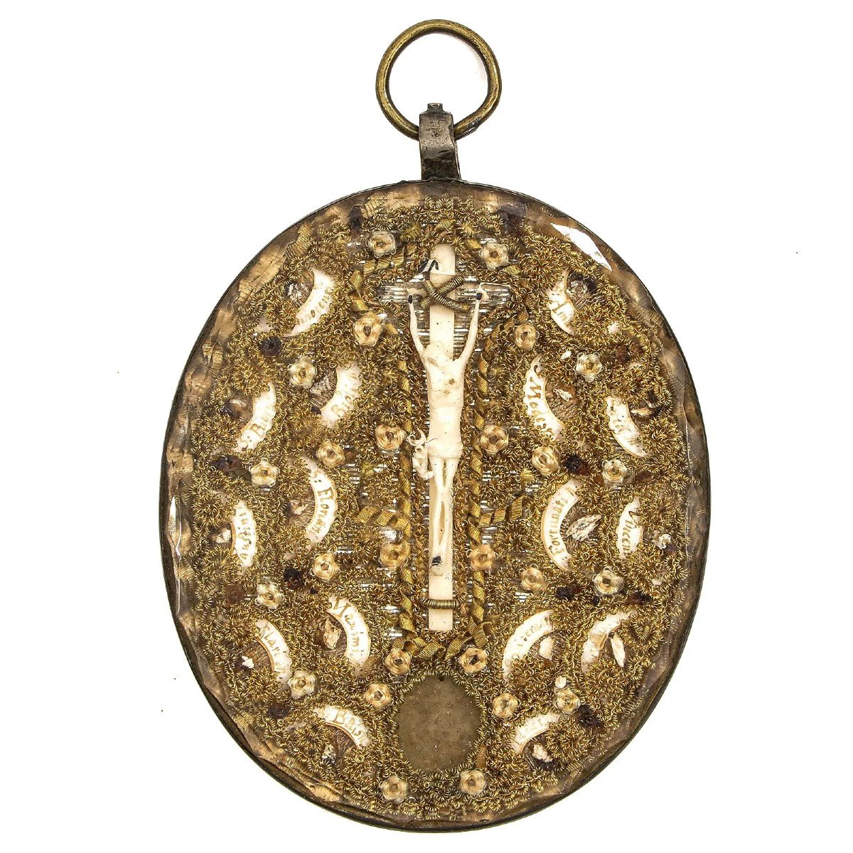 Reliquaire Argent XVIIIème 17 Reliques St Florian, Vincent, Basile… Tableau Miniature-photo-3