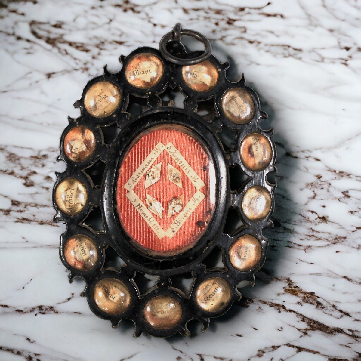 Rare 17th Cent Whalebone Reliquary 30 Relic St Philip Apostle St James Apostle +-photo-1