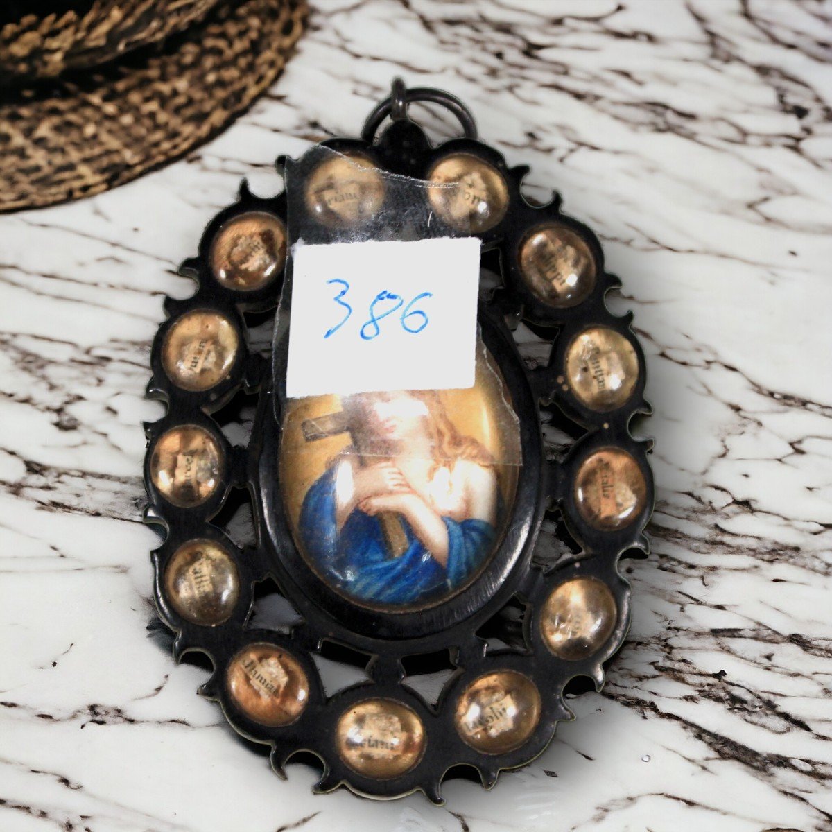 Rare 17th Cent Whalebone Reliquary 30 Relic St Philip Apostle St James Apostle +-photo-7