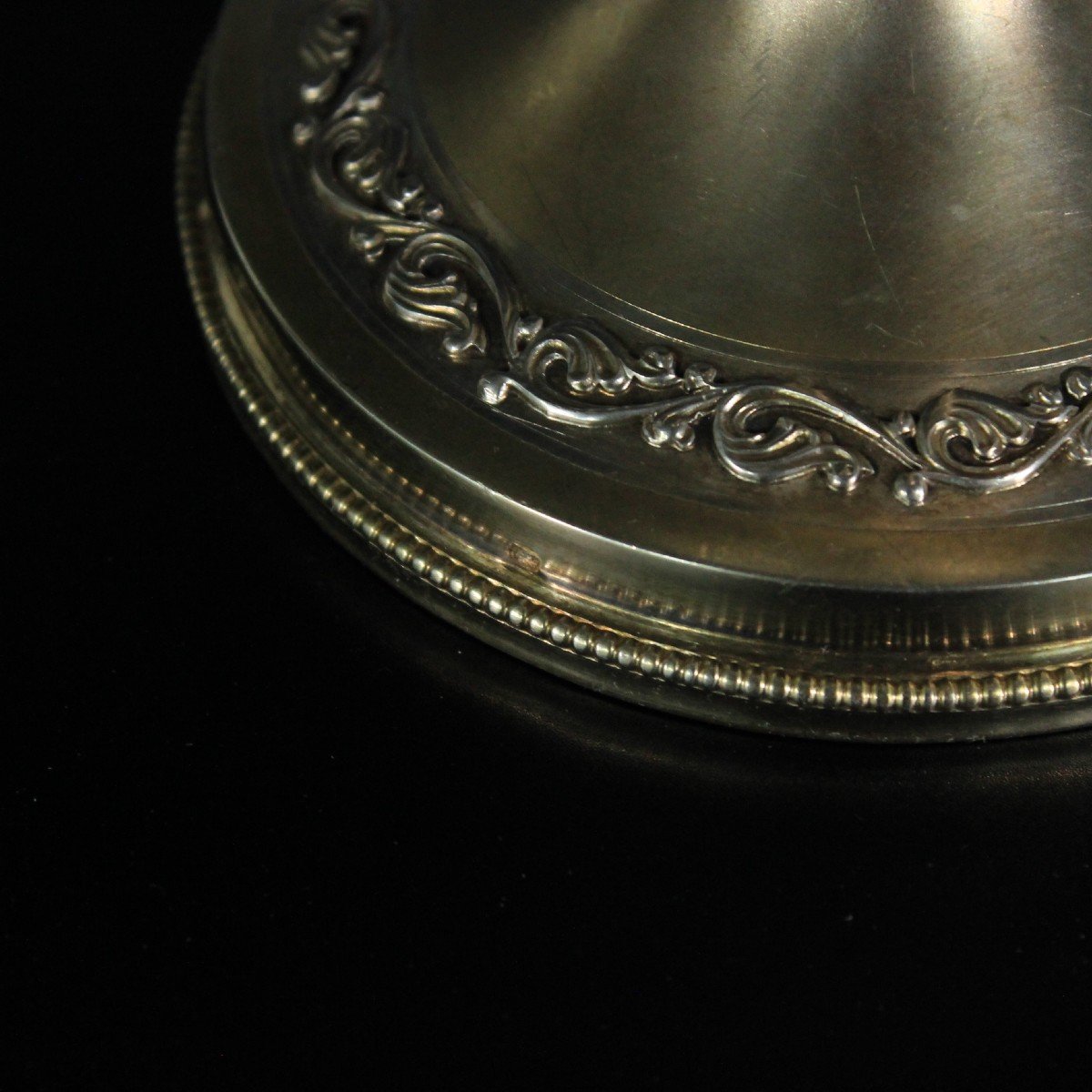 Antique Gothic Ciborium Chalice Vermeil Silver 950/1000 Minerva Head France 19th-photo-2