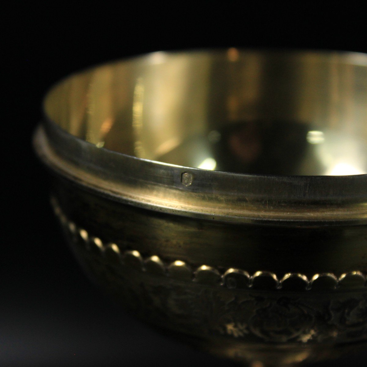 Calice Ciboire Gothique Antique Argent Vermeil 950/1000 Tête Minerve France 19ème-photo-2