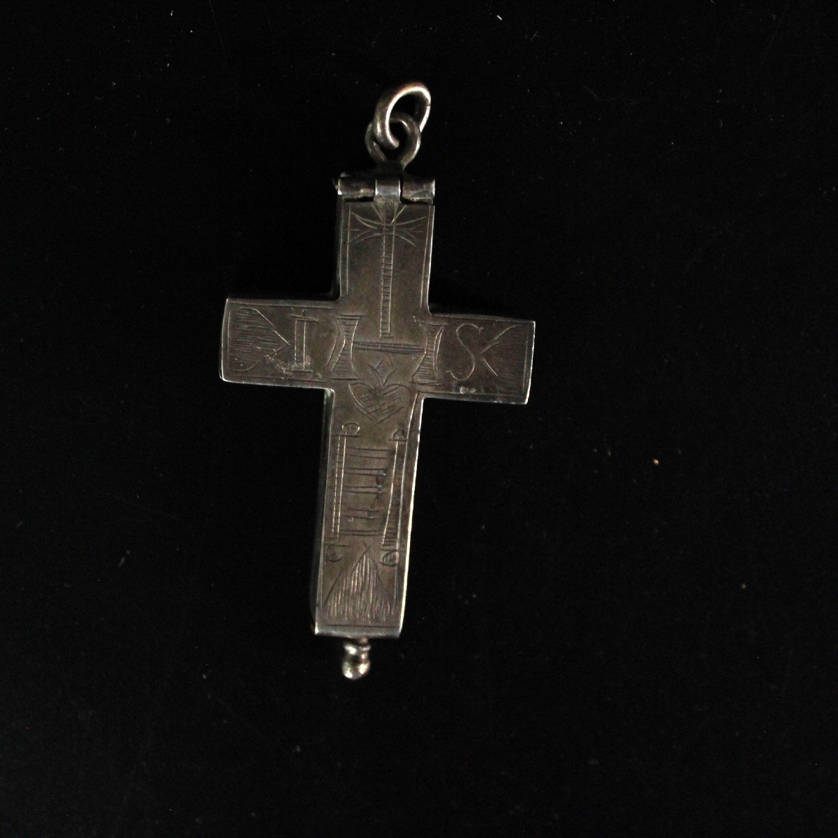 Reliquaire Argent Croix Saintes Reliques Avec Agnus Dei Visitandines 19ème-photo-2