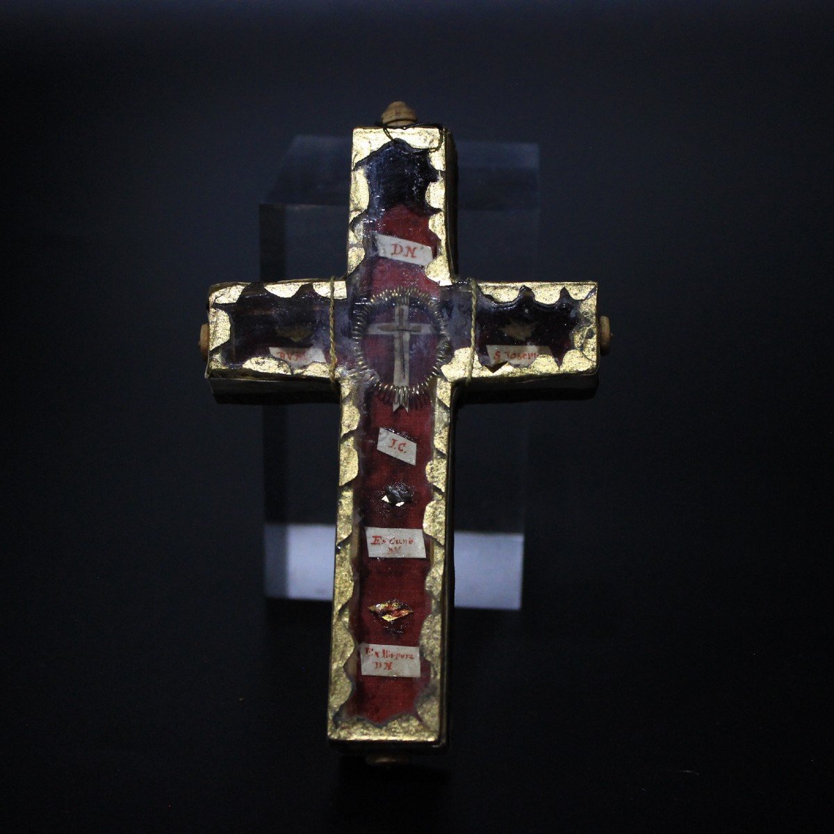 Reliquaire 1ère Classe Saintes Reliques Vraie Croix Dnjc, Bvm, S Joseph + Sceau De Cire