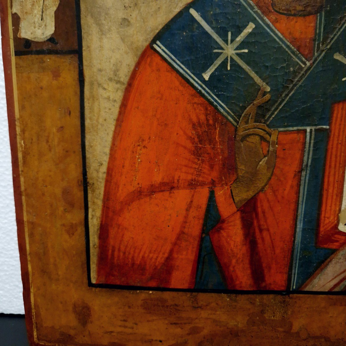 Icône Peinte, Ordination De Saint Nicolas, Tempera Sur Bois, Russie, XIXe Siècle-photo-1