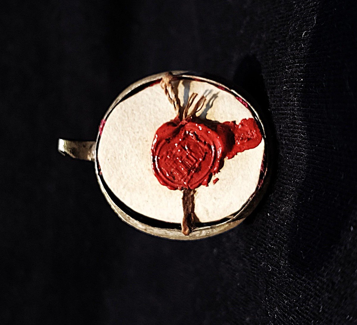 Reliquary Holy Relic St. Martin Loynaz Of The Ascension + Wax Seal. 19th Century-photo-2