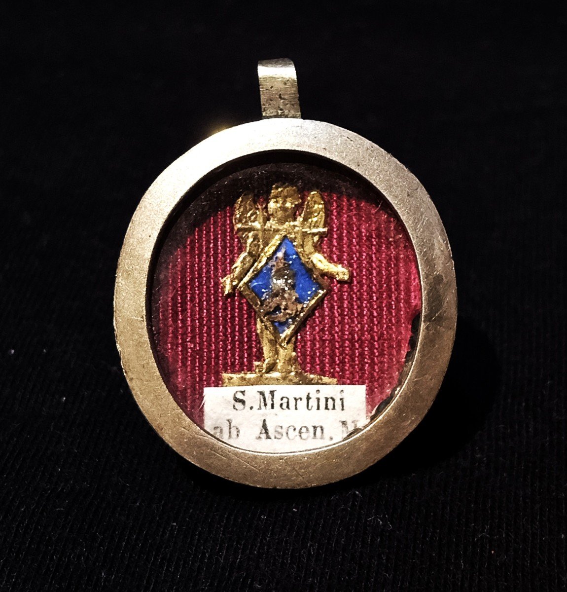 Reliquary Holy Relic St. Martin Loynaz Of The Ascension + Wax Seal. 19th Century