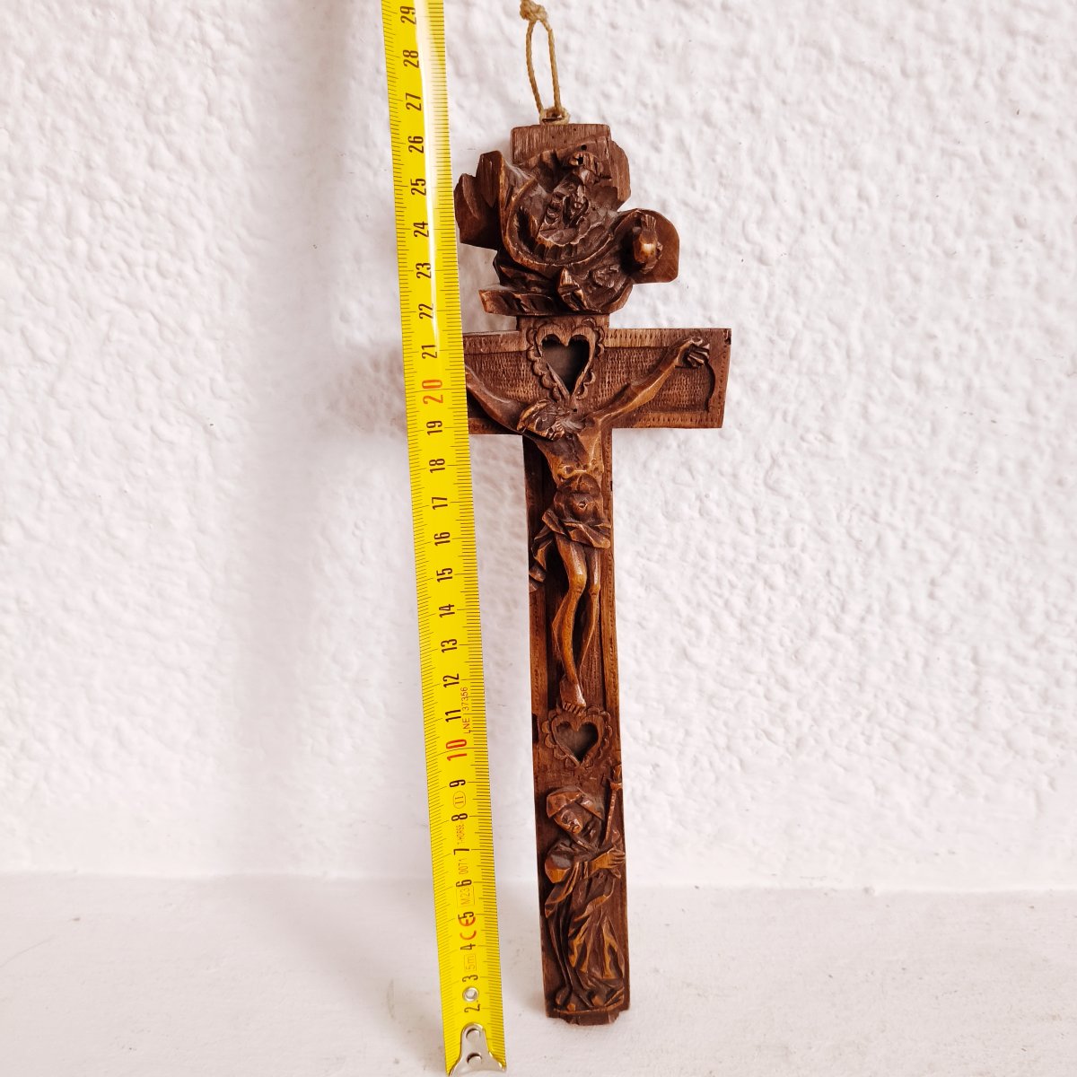 Reliquaire Crucifix Sculpté Allemand Du XVIIIe Siècle Avec Collection De Reliques-photo-7