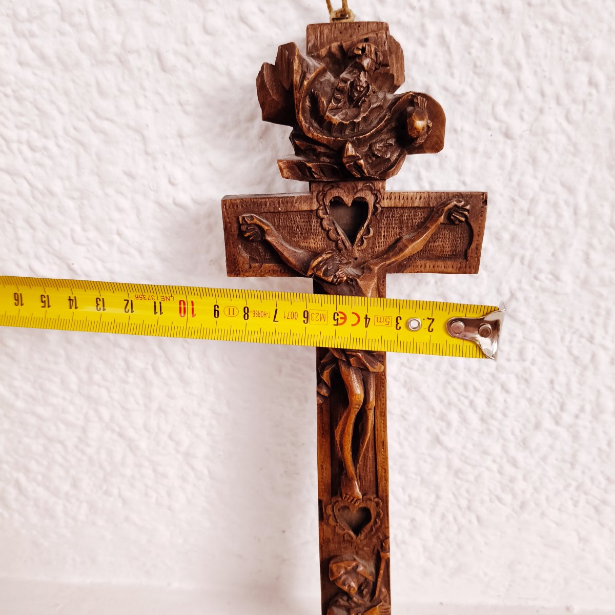 Reliquaire Crucifix Sculpté Allemand Du XVIIIe Siècle Avec Collection De Reliques-photo-8