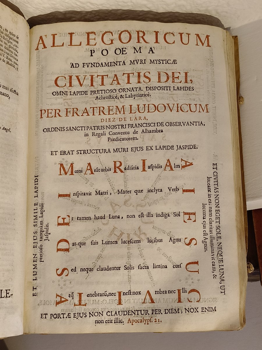 1735 Spanish Book, Sagrado Inexpugnable, Vellum Cover, Two-ink Text, Engraving-photo-2