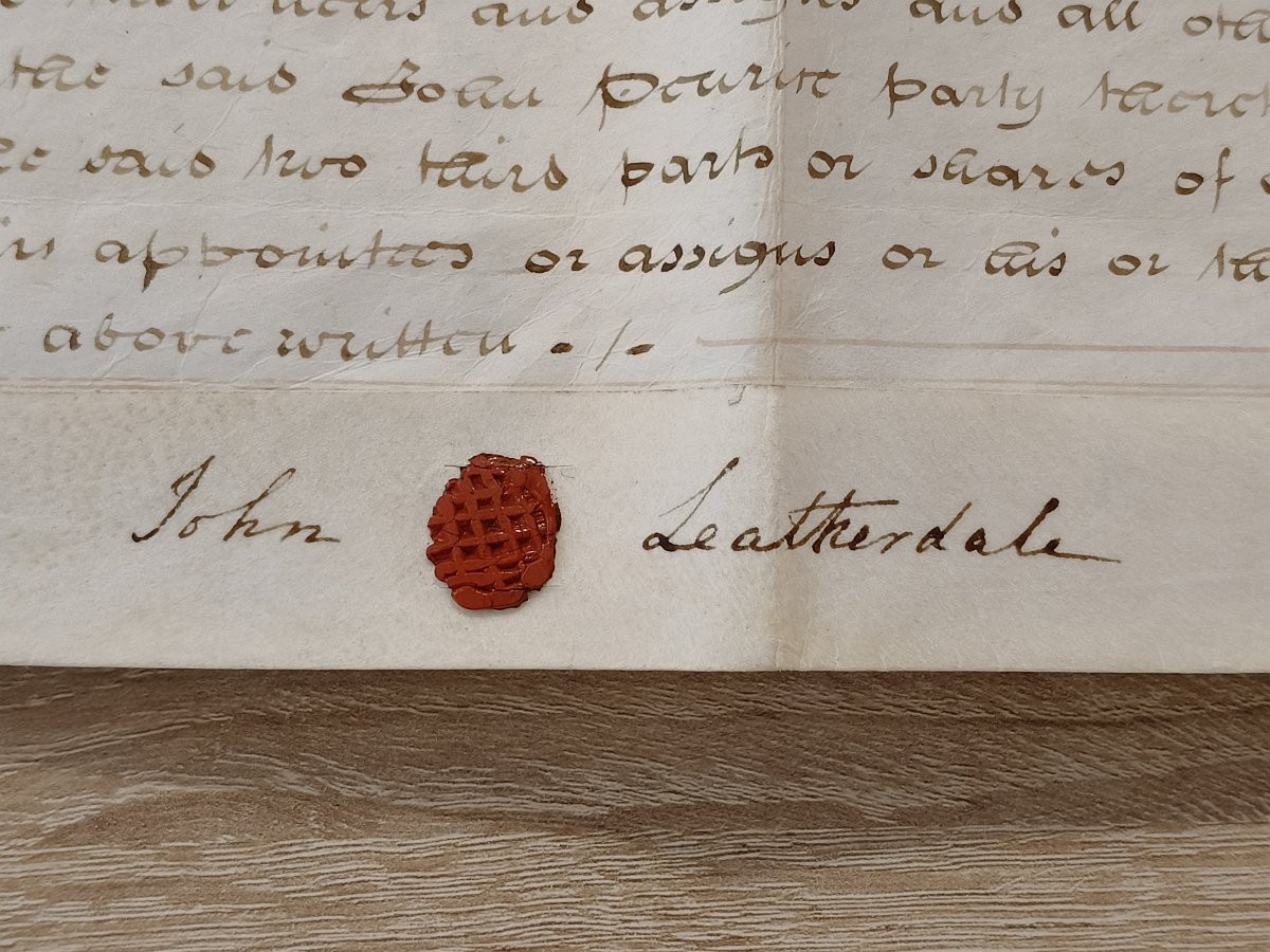 Document d'engagement rare en vélin du XIXe siècle, belle écriture, Angleterre-photo-4