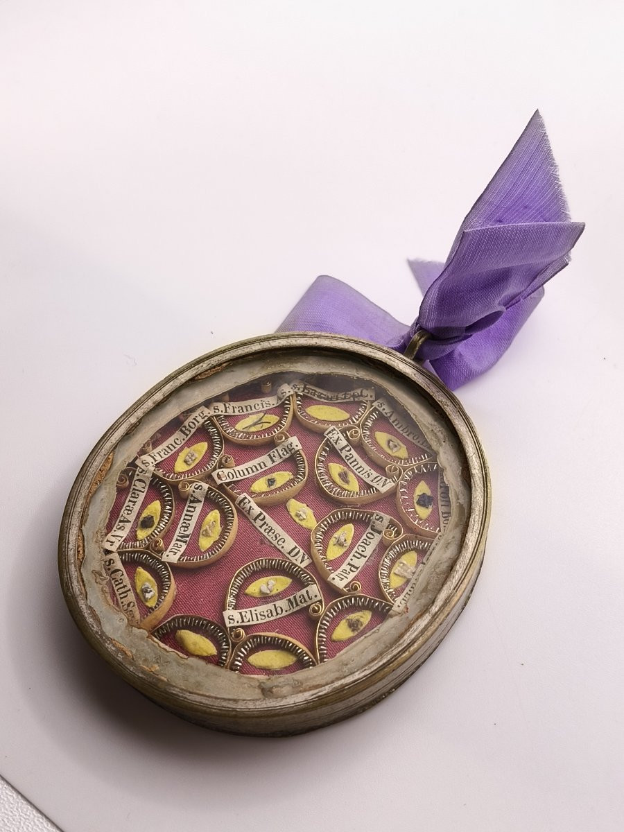 Reliquaire 17 Reliques Jésus Christ S Anne S Joachim S Antoine S François Assise-photo-2