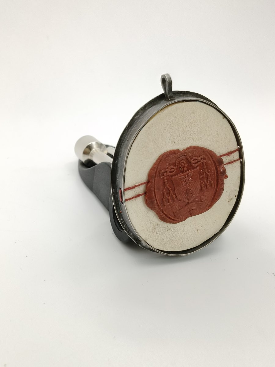 Reliquaire contenant 4 reliques : saint François, saint Thomas, Domus Lauretana + sceau de cire-photo-3