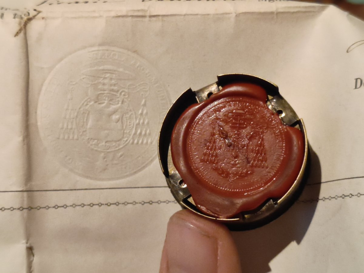 Reliquary 1st Class Relic St Andrew Avellino + Document Coa-photo-1