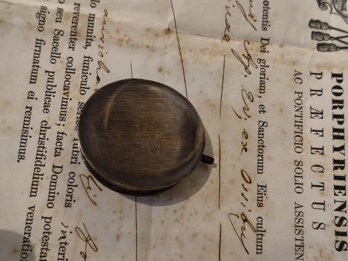 Reliquary 1st Class Relic Of  St Lucy, St Catherine+ Document Coa-photo-3