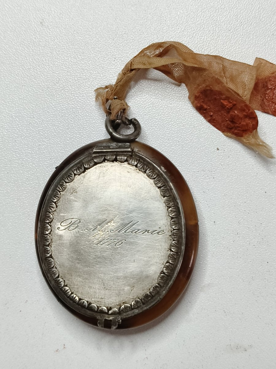 18th Cent Silver Reliquary 10 Relics Our Lady St Julian St Nectarius St Claude-photo-4