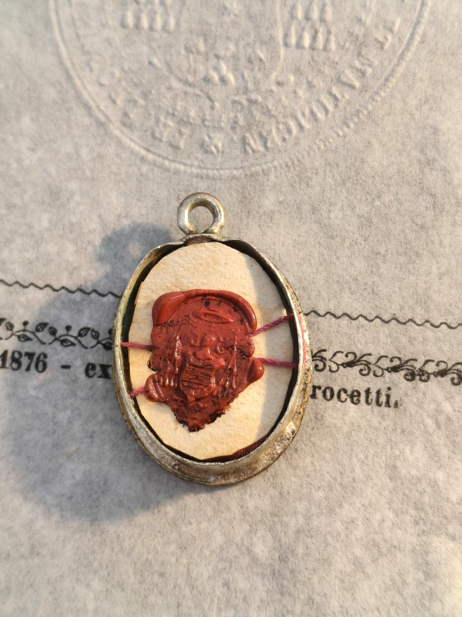  Reliquary 1st Class Relic St. Julian St. Petronilla St J. F. Regis + Document Coa-photo-2