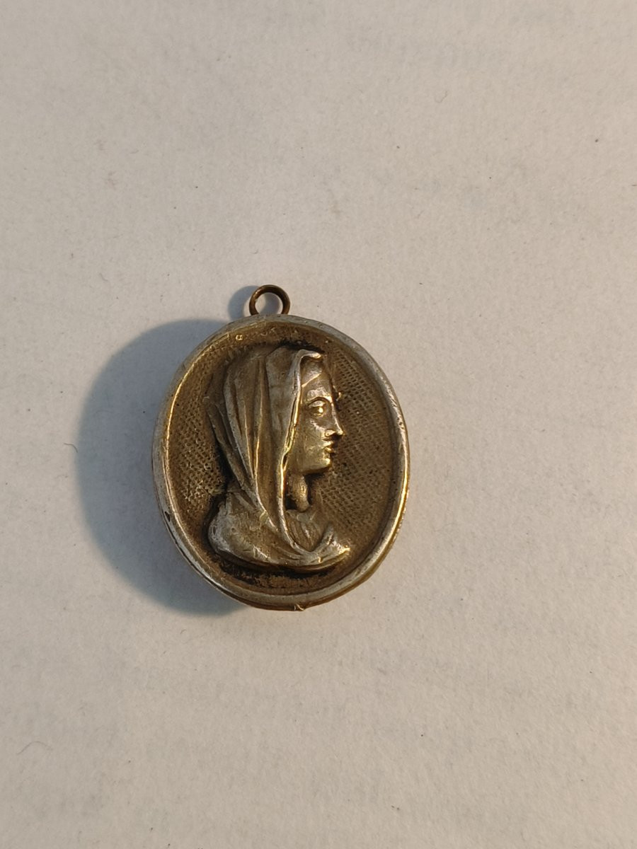 Reliquaire du XIXe siècle, relique de première classe de saint Étienne + sceau de cire-photo-3