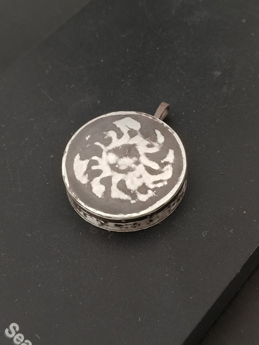 Silver Reliquary 1st Class Relic St. Calixtus + Wax Seal-photo-4