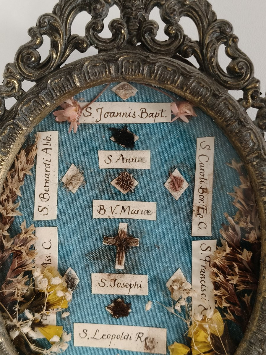 Reliquary 11 Relic Holy Cross Dnjc, John Baptist, Virgin Mary, Leopold III+ More-photo-2