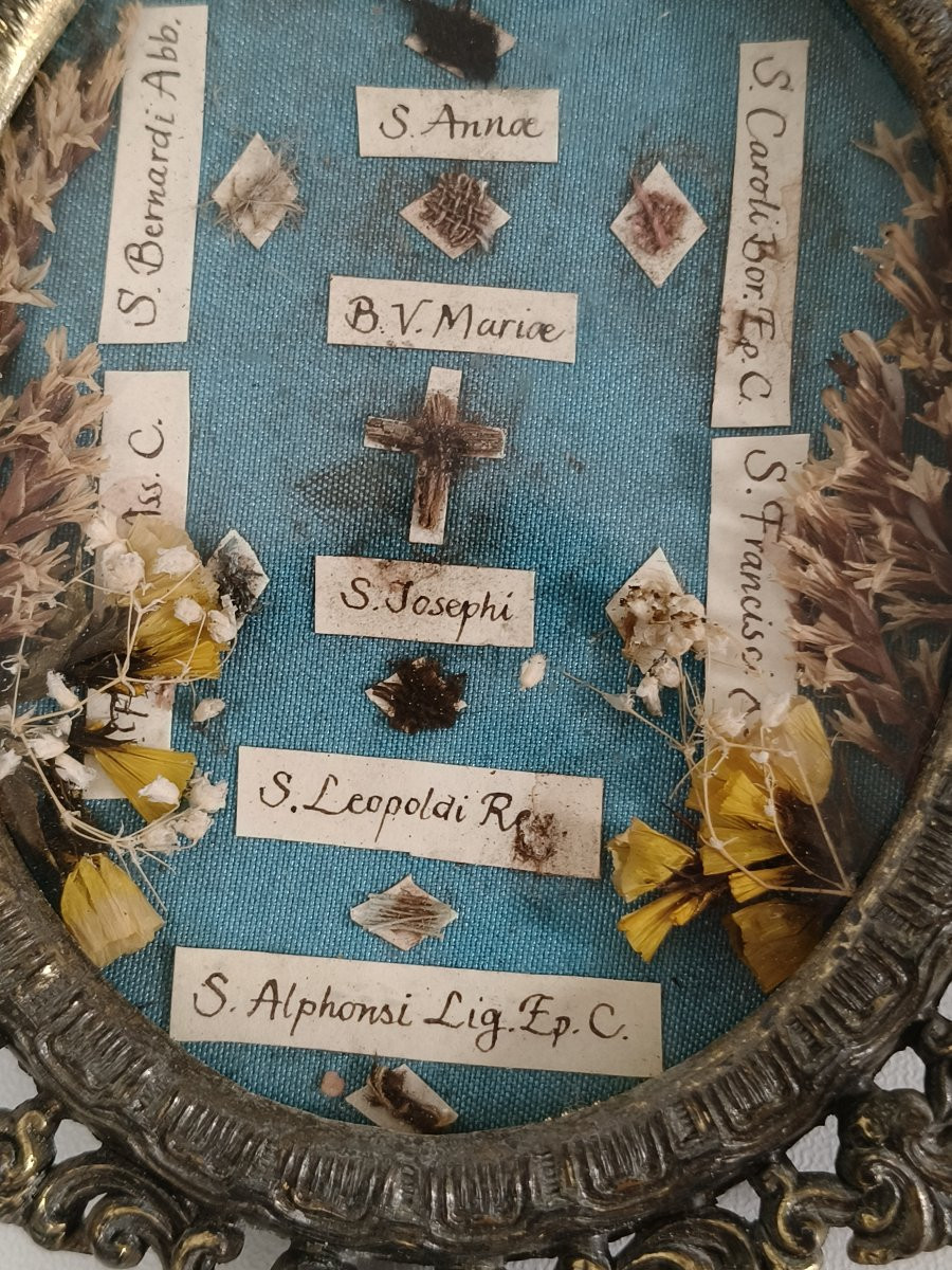 Reliquary 11 Relic Holy Cross Dnjc, John Baptist, Virgin Mary, Leopold III+ More-photo-4