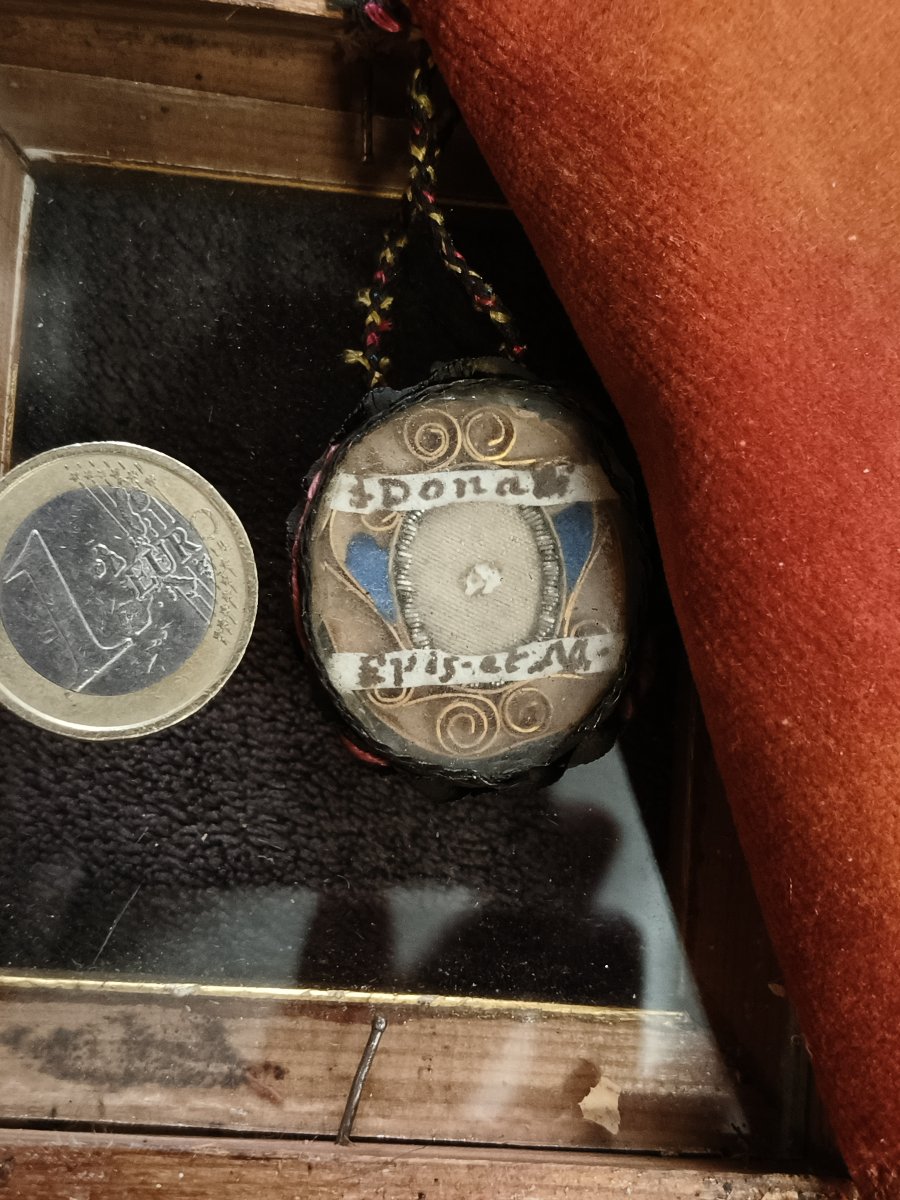 18th Cent Silver Reliquary Relic St Donatus Of Arezzo + Wax Seal-photo-3