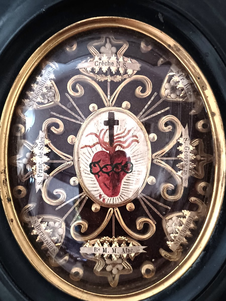 Reliquary 8 Relics Holy Manger, St George, St Bernardino, Francis Chantal + Seal-photo-2