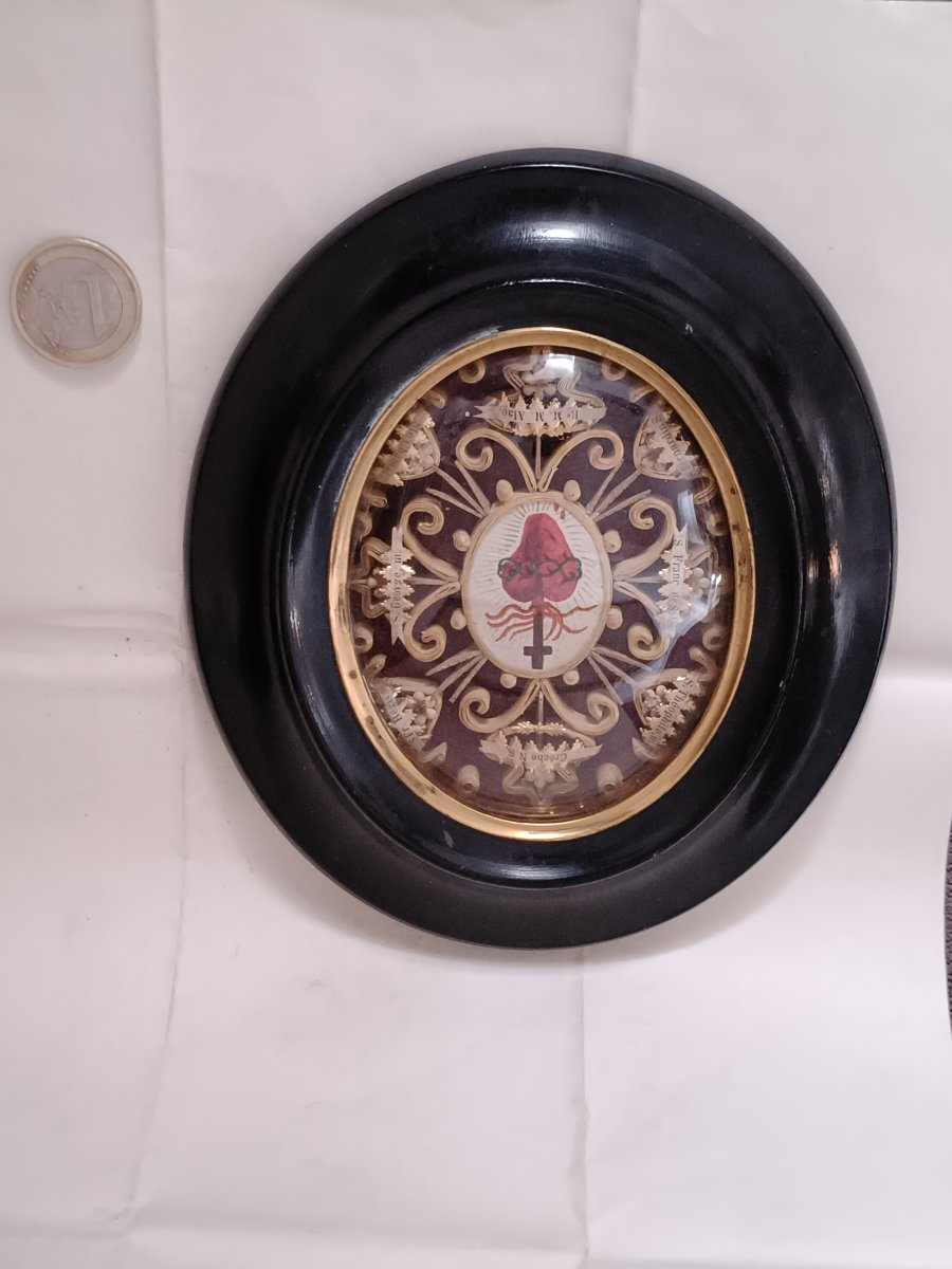 Reliquary 8 Relics Holy Manger, St George, St Bernardino, Francis Chantal + Seal-photo-2