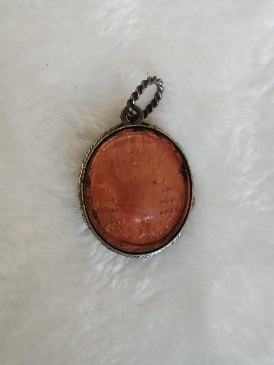Silver Reliquary Important Relic St. Anthelm Of Belley + Wax Seal-photo-2