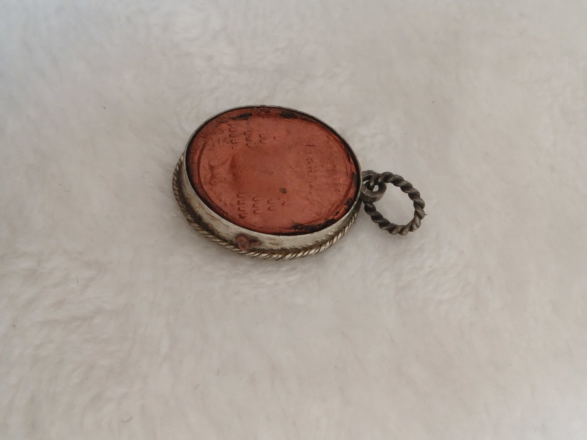 Silver Reliquary Important Relic St. Anthelm Of Belley + Wax Seal-photo-4