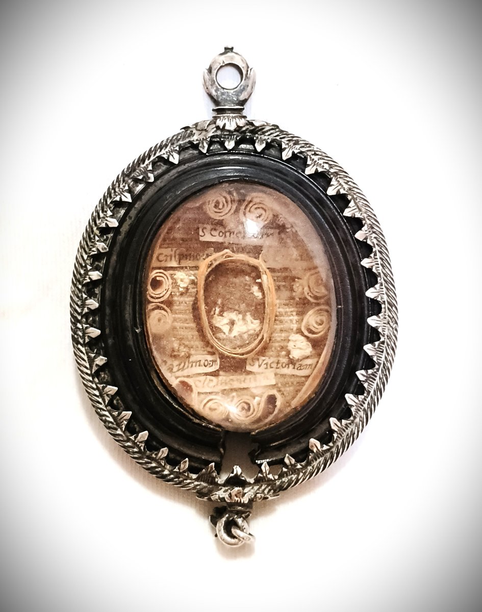 Reliquary 12 Relics St. Ignatius Loy. St Anthony Padua... XVII Cent Spain Silver-photo-2
